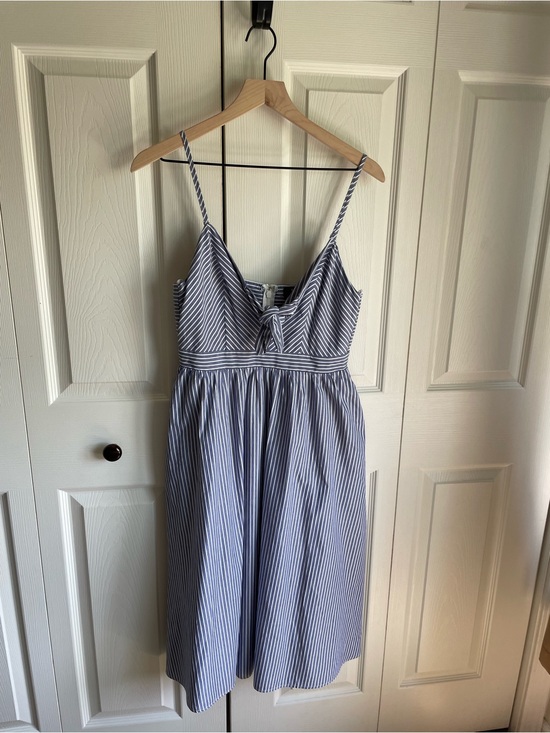 Lulus Dresses & Skirts - Lulu's Blue and White Striped Sundress with Tie Detail